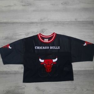 Chicago Bulls Girls Crop Jersey Style Shirt